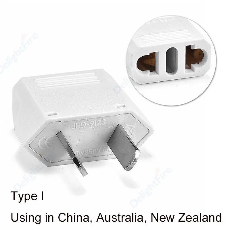 US-Elektrostecker-Adapter, europäisch, EU auf US, Amerika, China, CN, Kanada, CA, Reiseadapter, 2-poliger Stecker, Typ A, Konverter, Netzteil