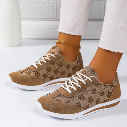Women Thick Soled Cross Round Head Thin Fashion Shoes Women Comfortable  Breathable Casual Wear-resistant Shoes Zapatos De Mujer.