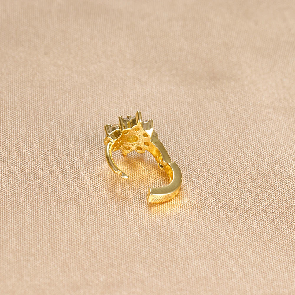 1Pc Stainless Steel Small CZ Hoop Cartilage Earrings Tiny Cross Tragus Rook Daith Earring Tragus Helix Rook Ear Piercing Jewelry.