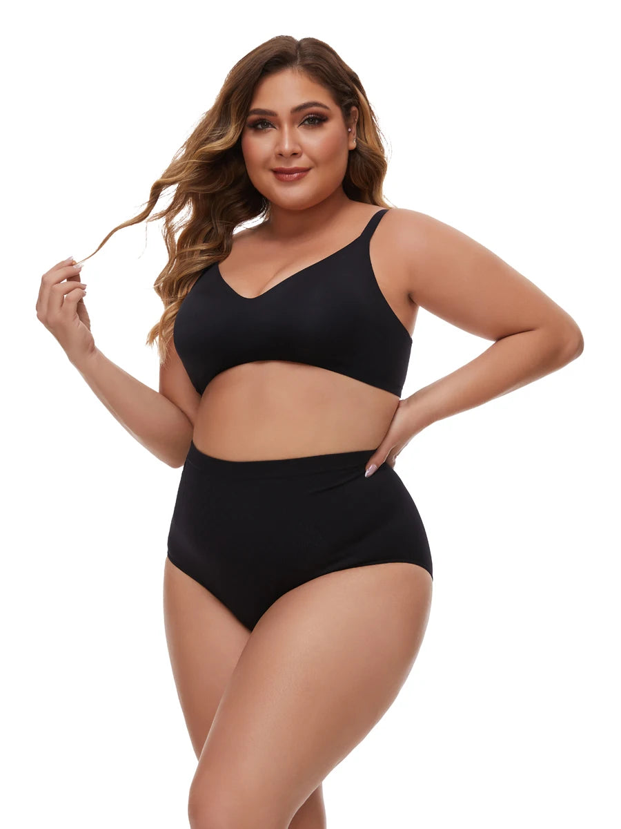 Plus size women's panties Seamless Shapewear shorts High waist belly lift body panties Plus size shapewear bottoms.