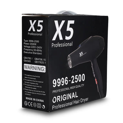 RESUXI X5 2500W High Power Hair Dryer Hair Salon Home Use Anion Electric Blow Dryer Fast Dry Hair Styling Ladies Blow Dryer