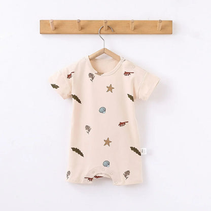 0-24M Neugeborenen Kind Baby Jungen Mädchen Kleidung Drucken Baumwolle Strampler Nette Süße Einteilige Overall Sommer Neue geboren Outfit