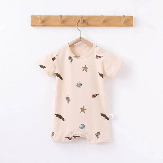 0-24M Neugeborenen Kind Baby Jungen Mädchen Kleidung Drucken Baumwolle Strampler Nette Süße Einteilige Overall Sommer Neue geboren Outfit