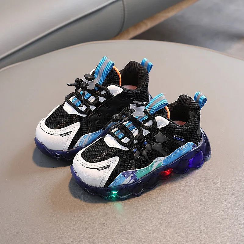 Kids Running Shoes Mesh Breathable Casual Sneakers for Children Lightweight Sport Shoes Boys Girl Non-Slip Outdoor