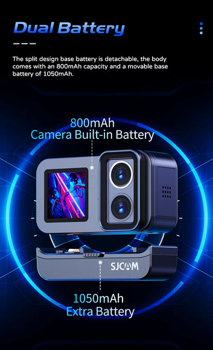 SJCAM SJ20 4K Anti-Shake Action Camera Dual Lens Waterproof 5G WiFi Touch Screen Motion Detection Multifunctional Sports Cam.
