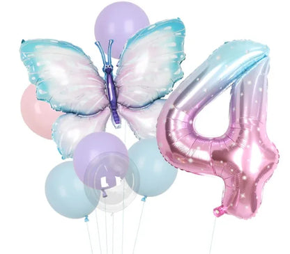 Schmetterling Geburtstag Party Dekoration Mädchen Einweg Geschirr Set Pappteller Tasse Ballon Tischdecke Schmetterling Thema Liefert