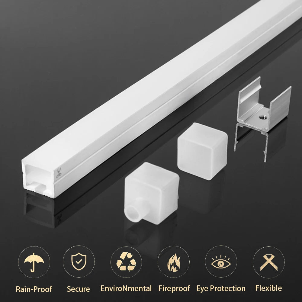 IP67 Waterproof Flexible LED Neon Silicone Light Tube For WS2812B WS2811 WS2815 5050 COB RGB Light Strip Ourdoor Decoration.