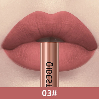 QIBEST Matte Liquid Lipstick Waterproof Long Lasting Lip Gloss Velvet Mate Nude Red Tint Tube Lipsticks Lipgloss Makeup Cosmetic