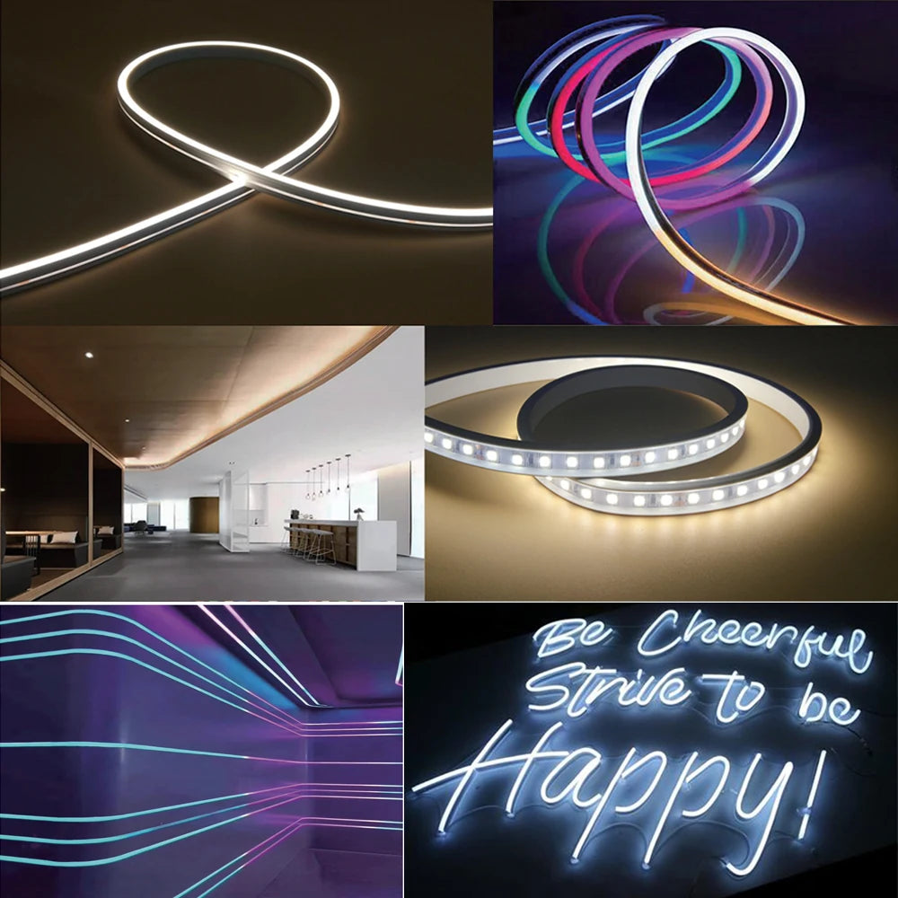 LED Silicone Tube Flexible Neon Soft Lights For SK6812 WS2812B WS2811 DIY Christmas Holiday Decoration Strip Light Tape Rope.
