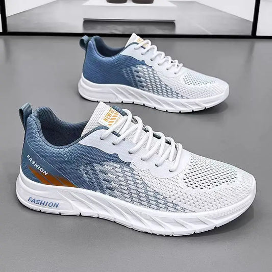 Mens Running Shoes Breathable Knit Sport Sneakers Cushion Lightweight Casual Gym Athletic Trainers Jogging Tennis Shoes.