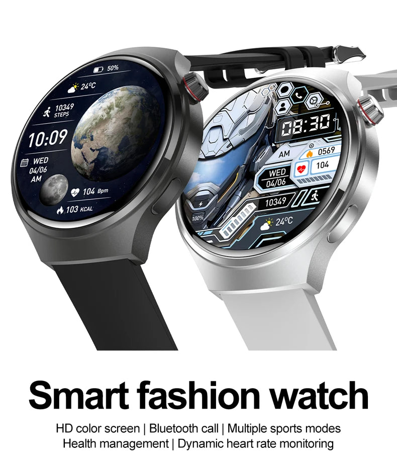 2025 New Watch 4 GT Series Smart Watch Men AMOLED Screen Heart Rate Health Monitoring Bluetooth Call Business Smartwatch Man.