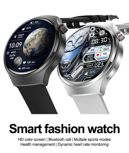 2025 New Watch 4 GT Series Smart Watch Men AMOLED Screen Heart Rate Health Monitoring Bluetooth Call Business Smartwatch Man.