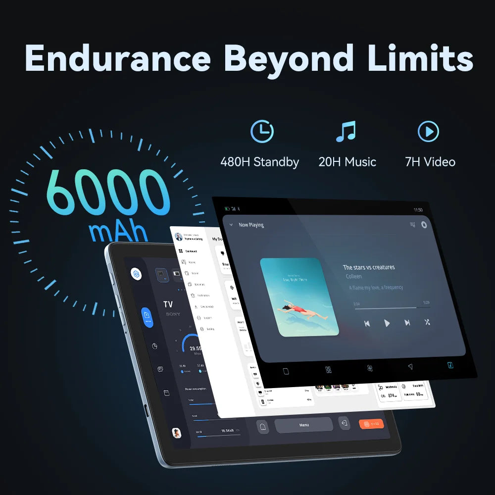 Cubot TAB 60, 2024 New Android Tablet, Octa-Core, 8GB RAM (4GB+4GB), 128GB ROM, 10.1-Inch HD+ Screen, 6000mAh, OTG, WiFi 6.