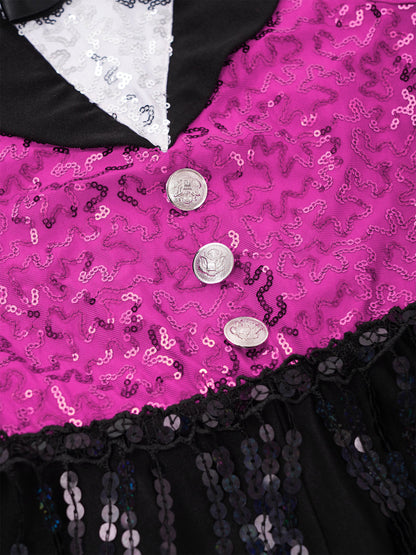 Kind Mädchen Ärmellose Glänzende Pailletten Quaste Boyshorts Kleid Latin Jazz Dance Cha-cha Samba Bühne Leistung Kostüm Dancewear