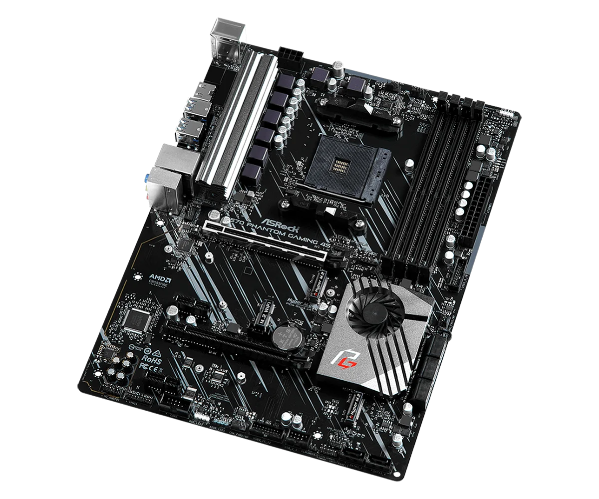 ASRock X570 PHANTOM GAMING 4S motherboard AM4 AMD X570 DDR4 128GB Hyper M.2 ATX support Ryzen 5 5600X 4100 1600 3600 cpu.