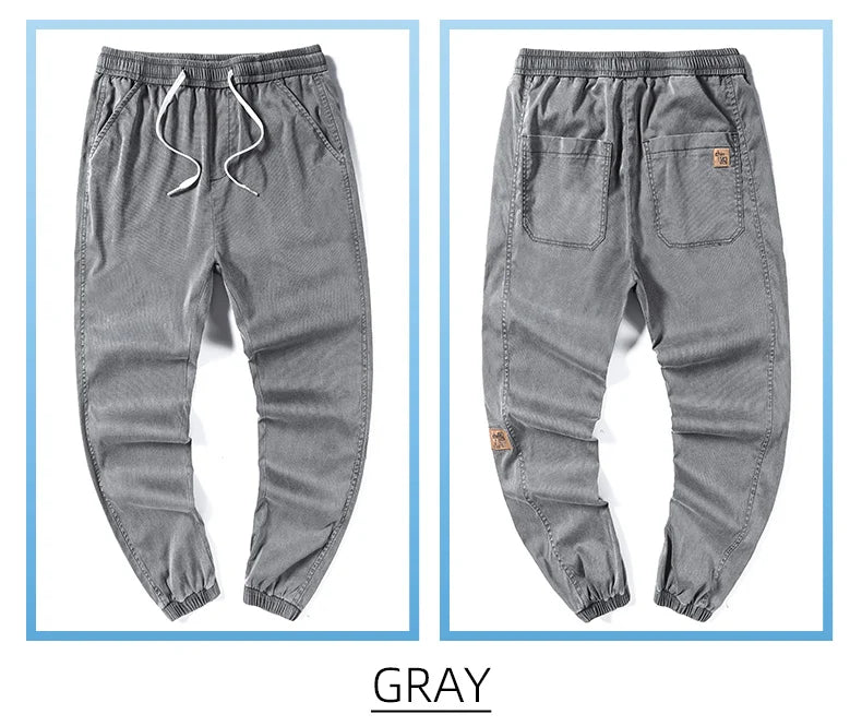 Men's Lyocell Loose Cuffed Tapered Pants 2025 Summer Autumn Comfortable Breathable Casual Long Pants Plus Size 5XL.