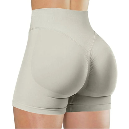 Summer High Waisted Yoga Shorts Fashionable and Sexy Running Fitness Pants Solid Color Yoga Leggings.