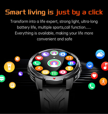LIGE New 1100mAh Battery Smart Watches For Man Outdoor Sport LED Flashlight Compass Men’s Smartwatch Bluetooth Call Men Watches