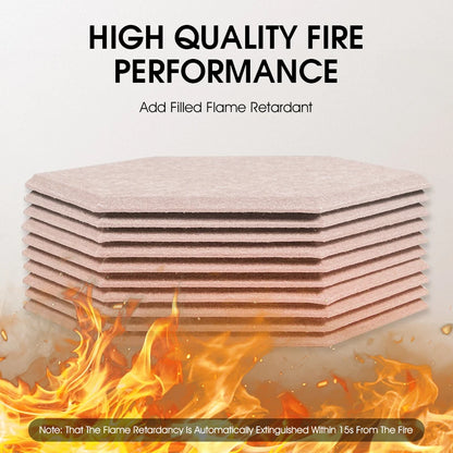 TOUO Acoustic Panel Sound Proof Decorative Wall Panels 12 PCS Acoustic Insulator High Density Noise Absorbing Isolator