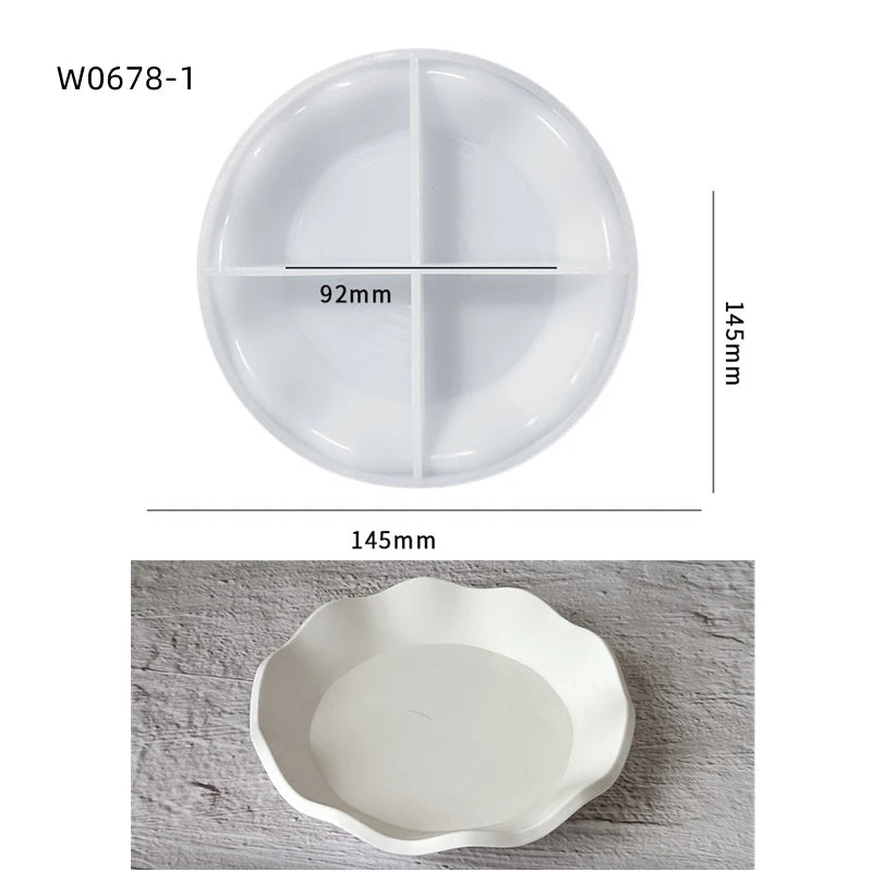 Storage Tray Clay Silicone Molds DIY Jewelry Display Holder Epoxy Resin Molds Oval Candle Cup Coaster Gypsum Plsater Mould