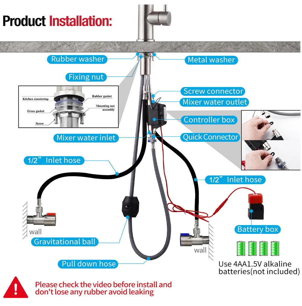7 Word Touch on Kitchen Sink Faucets Stainless Steel Hot Cold Pull Out Kitchen Mixer Tap Brushed Nickel Touch Kitchen Faucet