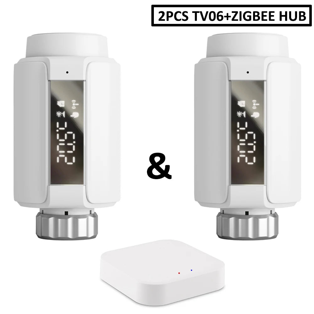 WIFI & Zigbee Thermostatic Radiator Valve Smart Radiator Actuator TRV Temperature Controller Voice Control via Tuya Zigbee2MQTT