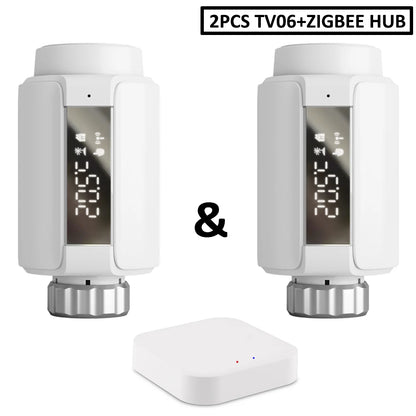 WIFI & Zigbee Thermostatic Radiator Valve Smart Radiator Actuator TRV Temperature Controller Voice Control via Tuya Zigbee2MQTT