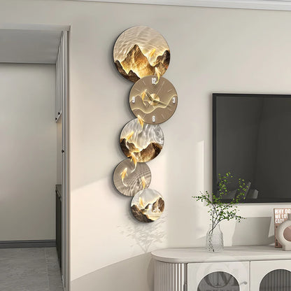 Stille Led Wanduhren Kunst Wandbild Große Innen Wohnzimmer Luxus Wand Uhr Ästhetische Orologio Da Parete Hause Dekoration