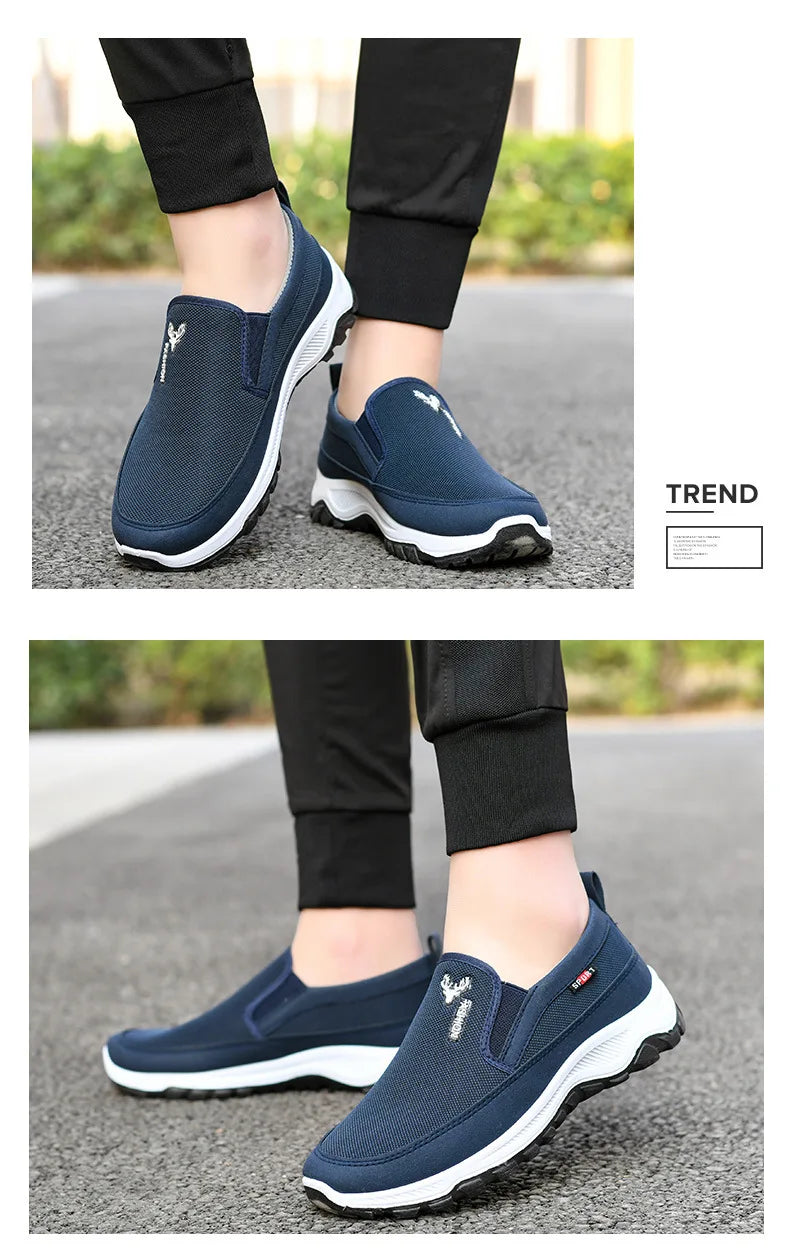 Men's Shoes Casual Sneakers Summer Breathable Mesh Waterproof Outdoor Slip On Flats Affordable Free Shipping Shoes.