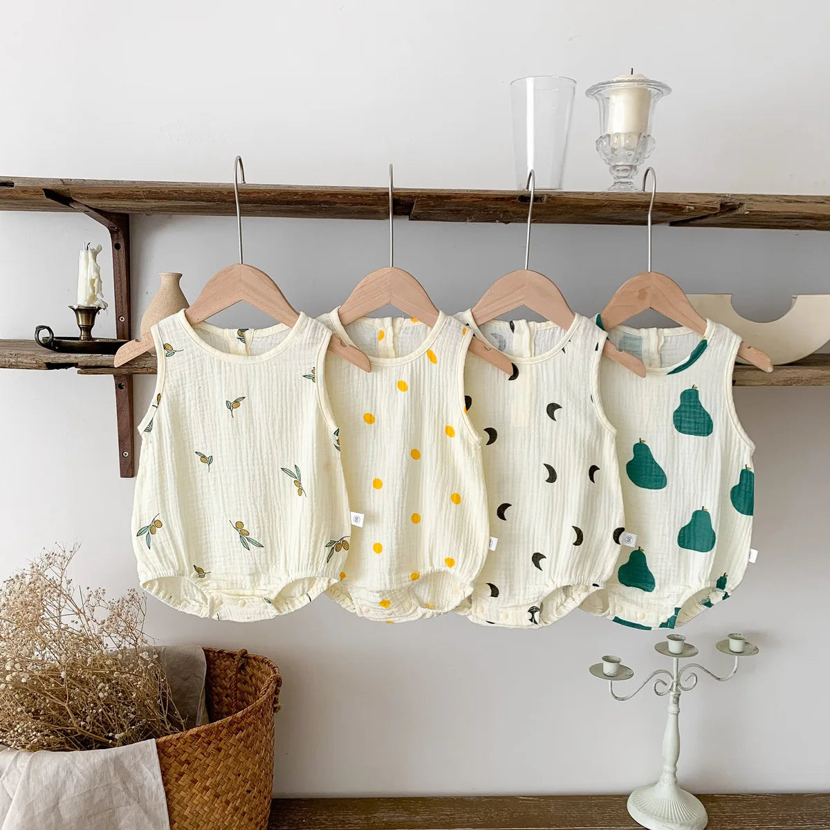 2023 neue Im Sommer Infant Neugeborene Baby Mädchen Jungen Falten Tuch Baumwolle Outfits Kinder Casual Overalls Kleinkind Bodys.