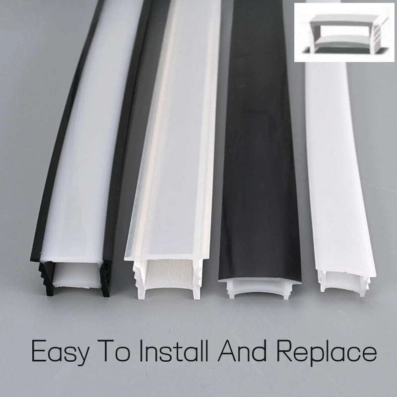 1M-10M Rimless LED Neon Rope Lamp Silicone Tube Diffuser Channel For WS2811 WS2812B Recessed Outdoor Ribbon Flexible Strip Light.