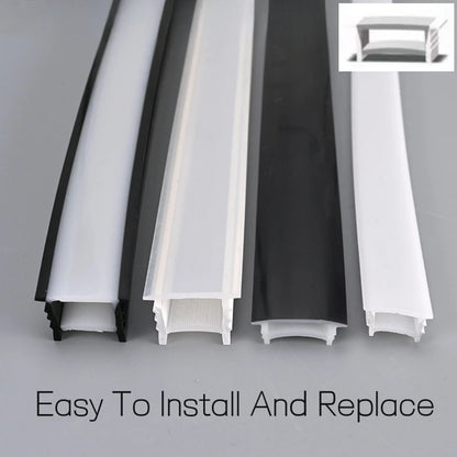 1M-10M Rimless LED Neon Rope Lamp Silicone Tube Diffuser Channel For WS2811 WS2812B Recessed Outdoor Ribbon Flexible Strip Light.