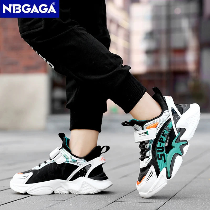 Sport Kids Leather Sneakers Four Season Boys Casual Shoes Non Slip Children Fashion School Walking Running Shoes Size 28-39.