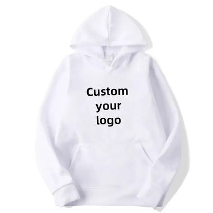 Customized hooded shirt for men and women, featuring photos and logos of your design. High end gifts in EU sizes.