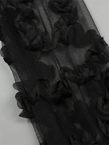 Sommer 2025, langärmlige Damen-Mesh-Bluse mit Spitzenbesatz, Rundhalsausschnitt, vielseitiges, dünnes Modell-Bottom-Shirt