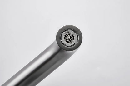 VGX Bathroom Faucets Stainless Steel Basin Mixer Sink Faucet Gourmet Washbasin Tapware Hot Cold Water Tap Brushed Gold Grey