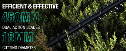 Kabelgebundener elektrischer Heckenschere 450 W, elektrischer Heckenschere, 450 mm Diamantschneidmesser, 16 mm Zahnöffnung