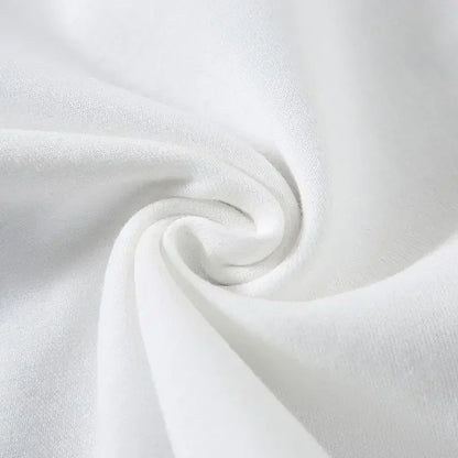 Black White GSM 500g Heavy-duty Pure Cotton T-shirt Thickened Threaded Round Neck Short Sleeves Three Needle Half Sleeve Tees.