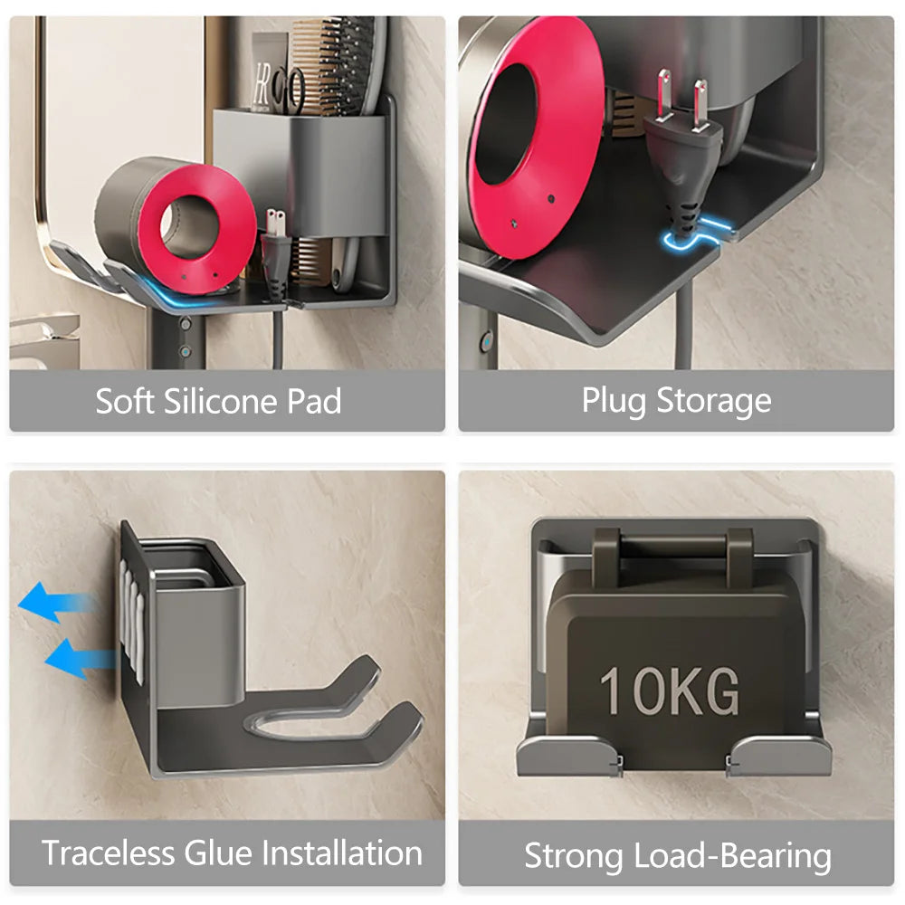 Haartrockner Halter Wand Trockner Wiege Haarglätter Ständer Haartrockner Organizer Wc Gebläse Halter Regal Badezimmer Regale