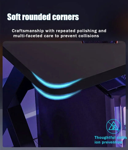 Ergonomischer Gaming-Tisch, Desktop-Computer, Doppel-Player-Gaming, luxuriöser und stabiler Gaming-Tisch, Schlafzimmer-Schreibtisch und Lernen