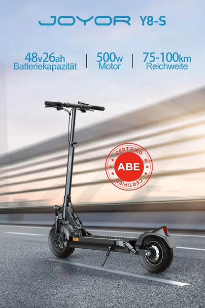 JOYOR Y8-S（ABE）Adult Electric Scooter For Adult 500W Motor 48V26AH Foldable E-Scooter 10 Inch Air Tire City Escooter.
