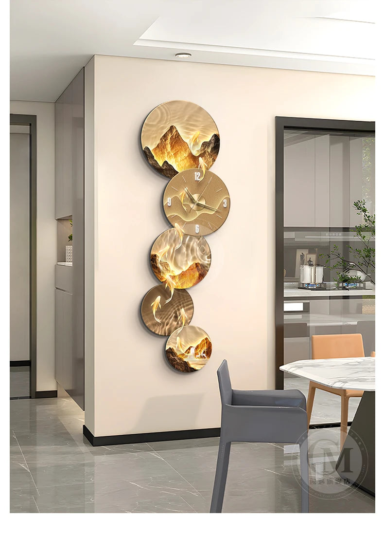 Stille Led Wanduhren Kunst Wandbild Große Innen Wohnzimmer Luxus Wand Uhr Ästhetische Orologio Da Parete Hause Dekoration