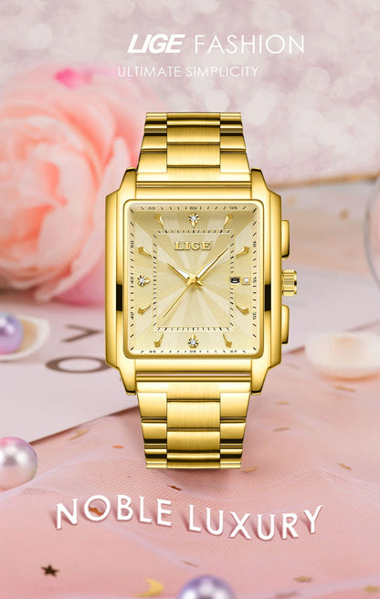 LIGE Fashion Waterproof Watch For Women Top Brand Luxury Women Watch Casual Sport Date Women's Quartz Wristwatches Montre Femme.