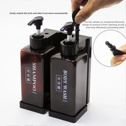 300 ml Hotel-Seifenspender zur Wandmontage, nachfüllbarer Shampoo- und Spülungsspender, für Badezimmerbedarf, Hotelparty