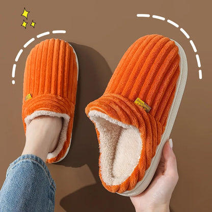 Litfun Warm Plush Fur Slippers For Women Men Winter Indoor Fluffy Warm Fuzzy House Slippers Outdoor Fuzzy Soft Furry Slippers