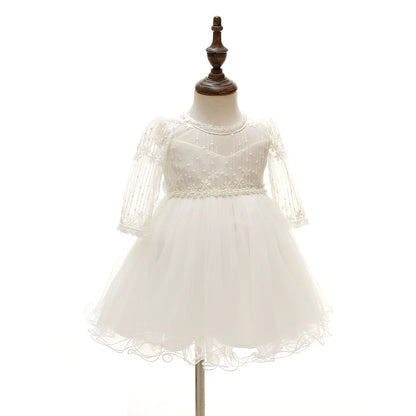 Baby Taufe Weißes Kleid Säuglingskleid Kleid Mädchen Party Geburtstag Hochzeit Prinzessin Kleid Für Kinder Erstkommunion Leistung 0-24M