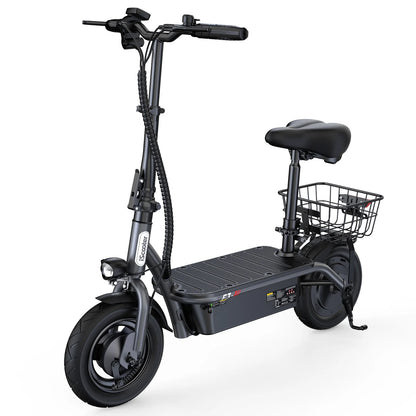 ISCOOTER F3 Adult Electric Scooter 1000W motor E-Scooter 48V13AH 10" Inflatable road Tires Foldable EScooter.