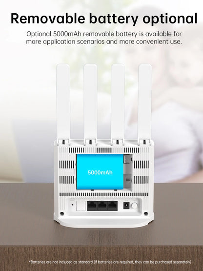 PLERY WiFi6 300Mbps 4G LTE CAT4 Outdoor Router Insert a Sim 2.4Ghz Wifi signal Router Wireless Extender amplifier plug and play.