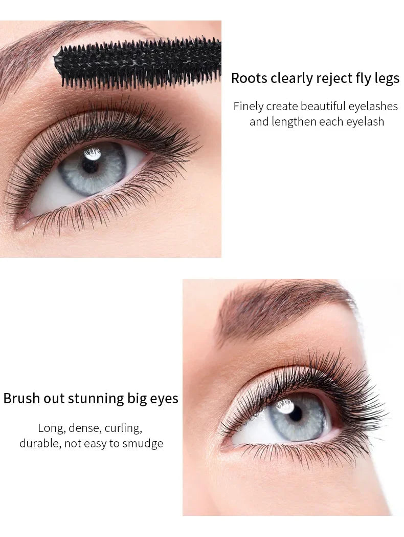 Pink Mascara Waterproof Long Lasting Curling False Eyelash Professional Volume Natural Eyelash Makeup Tools  Lashes Brush