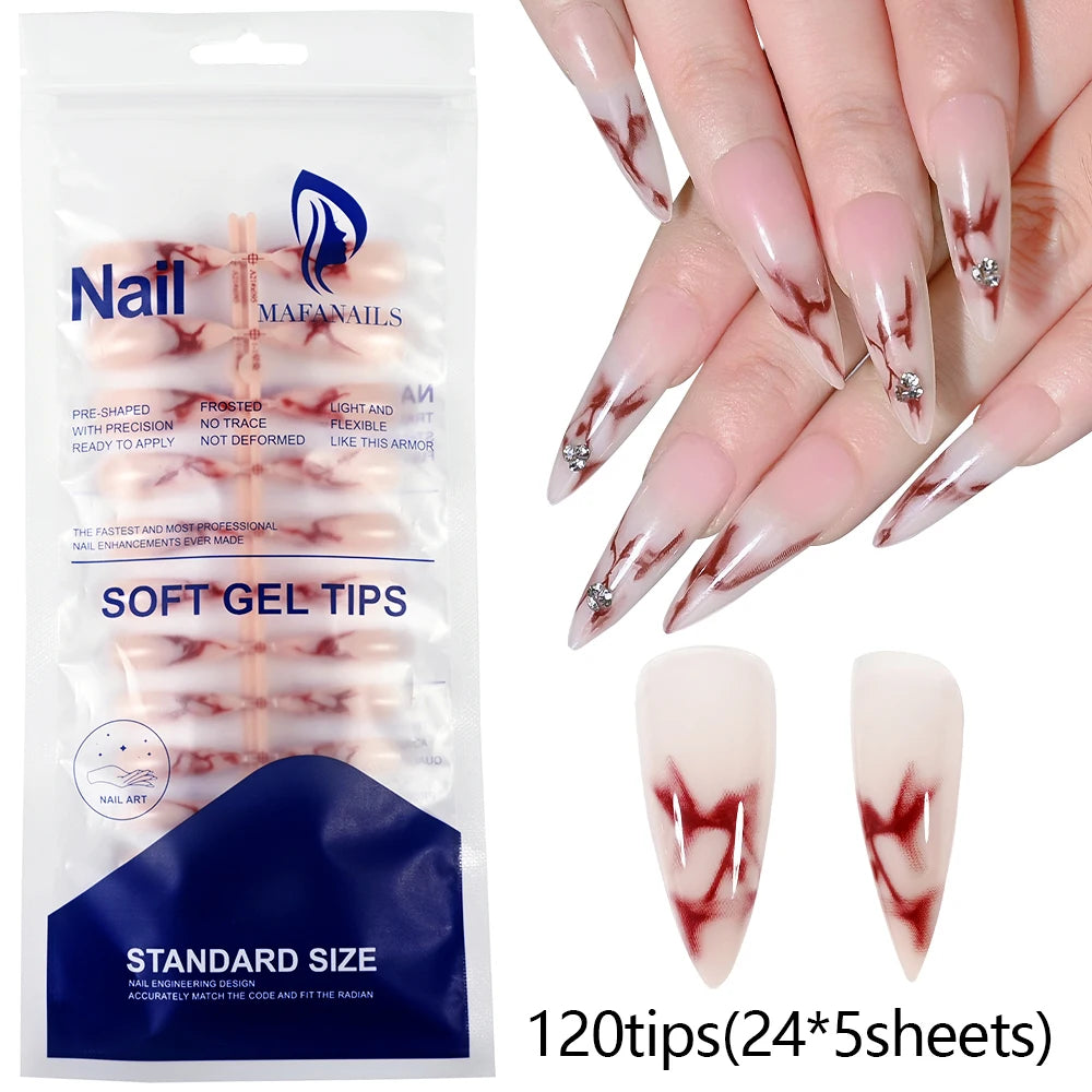 120Pcs Shinny Milk White Press on Nails Medium Almond Fake Gel Nails Glossy Solid Colored Fake Nail Tips Daily Wear Manicure DIY.